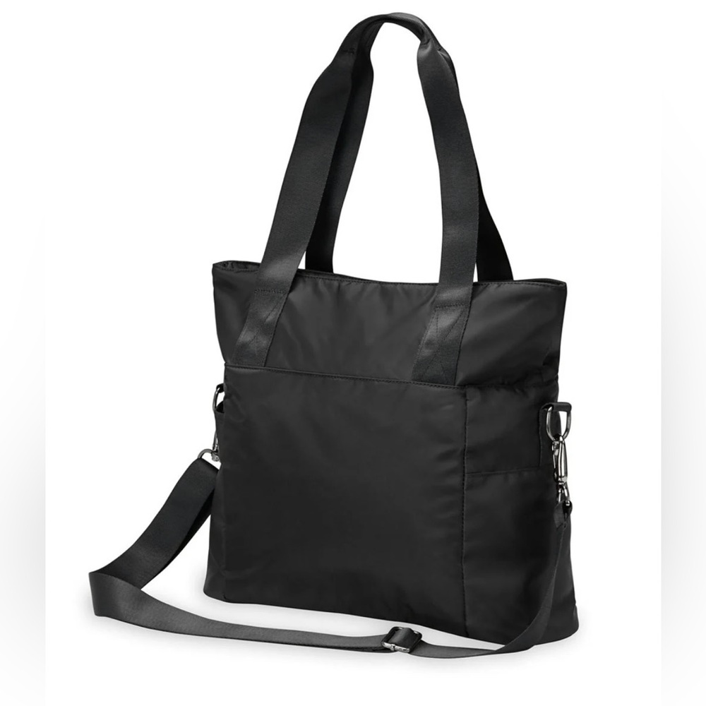 GAIAM Black Tote Bag with White Yoga Mat Holder - Picture 2 of 7